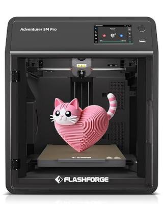 FLASHFORGE Adventurer 5M Pro 3D Printer,Full Enclosed ≤50dB, 220x220x220mm | 600mm/s High Precision Printing, CoreXY & Auto Bed Leveling, Dual Air Filtration, Remote Monitoring, Quick Detachable Nozzle