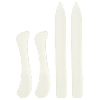 WONVOC 4 Pcs Bone Folders, Crease Makers, Scoring Tool, Bone Folder Tool | Plastic Bone Folder, Folding Bookbinding Tool, Origami Tools for Paper Crafting Quilting Leathercraft Bookbinding