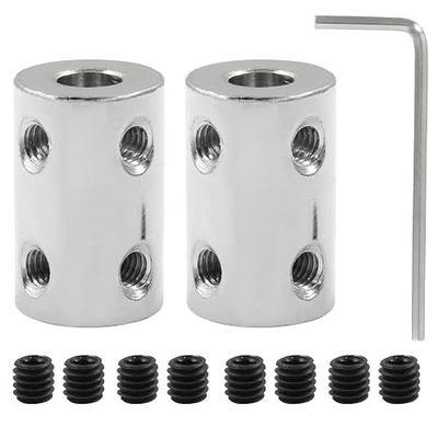 BokWin Rigid Coupling Set, 2 Pcs, 6mm to 6mm Shaft Coupler | Stainless Steel, For 3D Printers, Motor Accessories, Bore Connector
