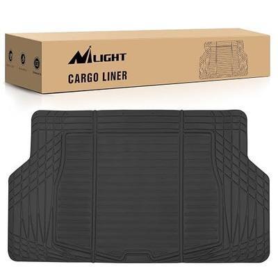 Nilight Rubber Cargo Mats for Cars Trucks SUVs | Universal Trim to fit for Most Vehicles,All Weather Protection Heavy Duty Cargo Liners