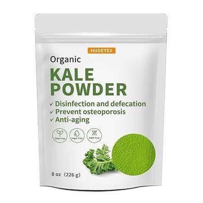 Hudetex Kale Powder Organic - Green Juice Powder for Kale Drink,Supports Immune System & Digestive Function,Keep Youth,Rich in Dietary Fiber & Mineral, Vegan, 8oz