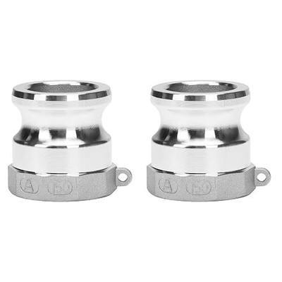 Aluminum PartA Camlock Fitting - 1.5" Male Cam Lock x 1.5" Female NPT Type A Cam Groove Hose Quick Disconnects Adapter (pack of 2)