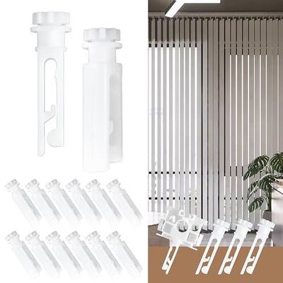 Vertical Blind Stem Replacement Vertical Window Blind Insert Stem for Vanes Carrier Vertical Window Blind Carrier Stem Curtain Accessories, White (12Pcs)