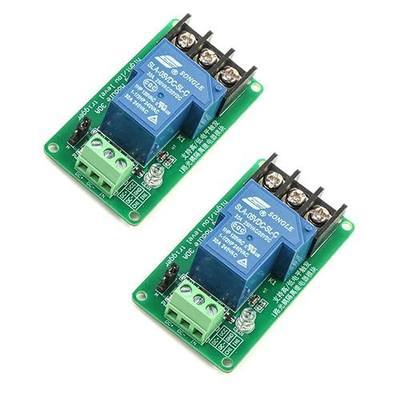 HiLetgo 2pcs 5V 30A One Channel Relay Module Optocoupler Isolation High and Low Trigger 5V