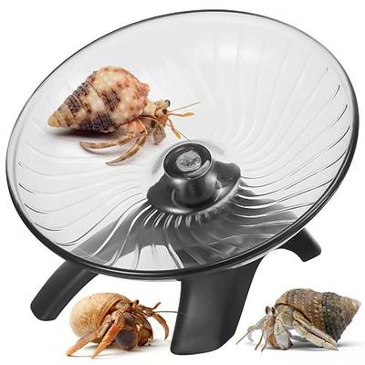Poen Hermit Crabs Wheel Toy, Silent Hamster Running Wheel Toys, Tank Accessories, Small Animals Cage Accessory for Hermit Crab Hamster Dwarf Rat Exercise(4.13 x 2.95 x 3.34 Inch)
