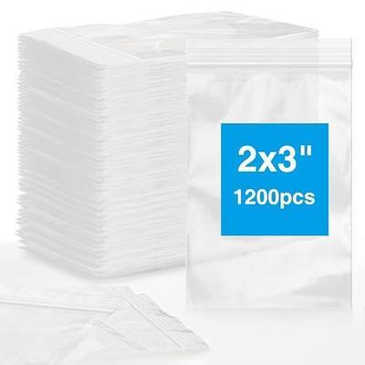 1200pcs 2 x 3 Clear Zip Bag, Small Plastic Jewelry Bags, 2 mil Thick Small Baggies, Resealable Zipper Bag, Storage Baggies for Daily Vitamin, Jewelry, Candy