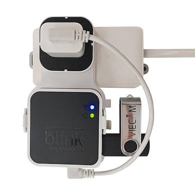 128GB USB Flash Drive and Outlet Wall Mount for Blink Sync Module 2: Space-Saving and Easy-Move Mount Bracket Holder for Blink Outdoor Indoor Security Camera (Blink Sync Module 2 NOT Included)
