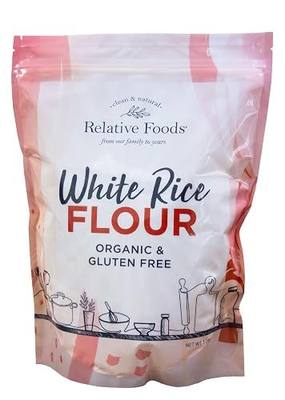 Relative Foods Long Grain White Rice flour gluten Free. (48 oz) - Vegan, Organic White Rice for Healty baking - Unique gluten Free flour - Perfect Baking Flour