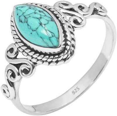 Gemstone Ring 925 Sterling Silver Statement Ring For Women and Girls Handmade Rings Natural Gemstone Ring Promise Ring For Christmas Gift For Her