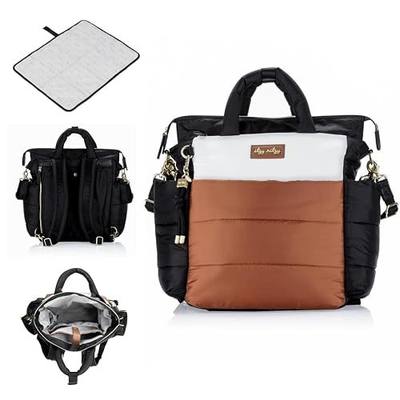 Itzy Ritzy Dream Convertible Diaper Bag Tote Backpack - Baby Diaper Bag with 14 Pockets, Changing Pad & More (Coffee & Cream)