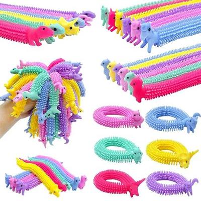 30 PCS Stretchy Fidget Toy,Sensory Fidget Worm Stretch Toys,Muticolor Stretchy Strings Toy for Stress Relief, Valentine's Day Easter Day Gift,Kids or Adults,Boys,Girls,Calming Party Favors