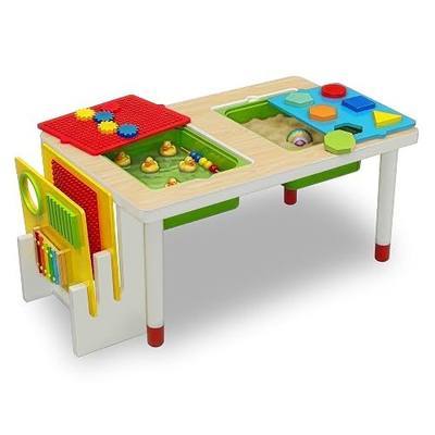 Play and Learn Sensory Table for Kids, White/Primary