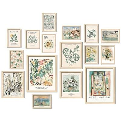 ANERZA 16 PCS Sage Green Wall Art Decor, Matisse Wall Prints for Bedroom, Abstract Posters for Room Aesthetic, Wall Collage Kit Pictures for Living Room, Eclectic Boho Vintage Dorm Gallery Home Decor