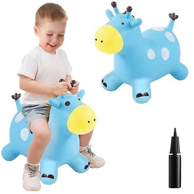 ZHUYNXIR Inflatable Bouncy Hopper Toy,Kid Jumping Horse Toy, Kid Favorite Jumping Toy.Perfect for Birthday, Bouncy Horse Brown.