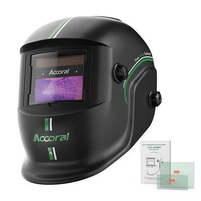 1/1/1/1 Large Viewing Auto Darkening Welding Helmet True Color Solar Powered Weld Hood Wide Shade 4/9-13 for TIG MIG Arc LYG 850BS
