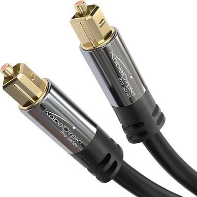KabelDirekt – Optical Audio Cable – 10ft Digital Optical Cable for soundbars, Fiber Optic Lead (Digital S/PDIF Cable, Stereo Systems/amplifiers/amps, Home Cinema, Xbox One/PS4)