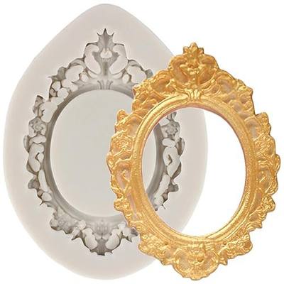 Picture Frames Silicone Mold Photo Frame Fondant Mold For Cake Decorating Cupcake Topper Candy Chocolate Gum Paste Polymer Clay Set Of 1