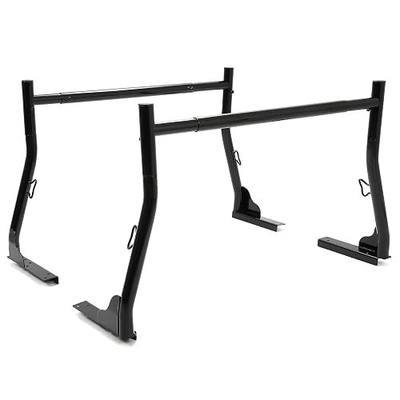 KUAFU Extendable Truck Rack Heavy Duty Steel Truck Bed Ladder Rack Compatible with Truck-Bed Width Ranged from Min.51 - Max.71,800Ibs Capacity Cargo Rack Kayak Surfboard Lumber Rack Two-bar Set