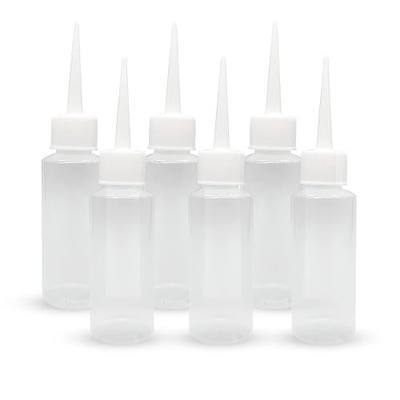 BlingKingdom 6pcs 50ml Squeeze Applicator Bottles - Plastic Glue Bottles for Hair Salon, Paint Art, Craft, Liquids