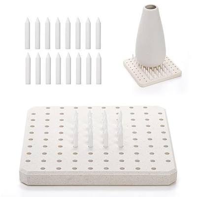 ZENFUN Kiln Stilts Support Nails Pottery Firing Mat, Ceramic Refractory Support Pad, High Temperatures Resistant Firing Kiln Burning Tools Accessories for Potters, Clay Pottery, Ceramic Hobbyists