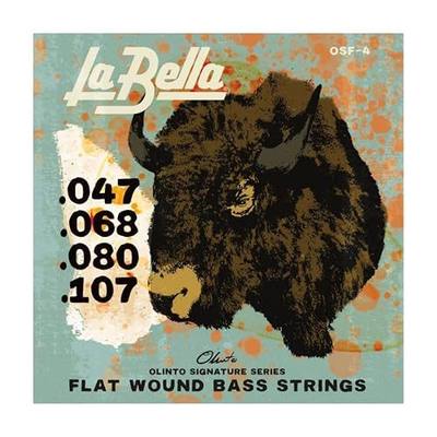 La Bella OSF4 Olinto Signature Flatwound Bass Guitar Strings - .047-.107 Standard