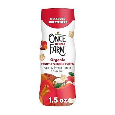 Once Upon a Farm Organic Fruit & Veggie Baby Puffs, Apple, Sweet Potato & Coconut, 1.5oz