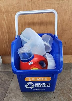 Recycling Bin Sticker Set for Sorting Paper, Plastic, Glass, Metal, Aluminum and Cardboard