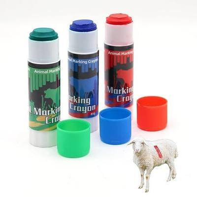 Livestock Marker Crayon,Wet&Dry for Pig Cow Goat,3 Pack,Red Blue Green | Waterproof Animal Marking Crayons,Rotatable Twist-Up,High Visibility 3 Colors for Farm Sorting, Grading & Auction Marking