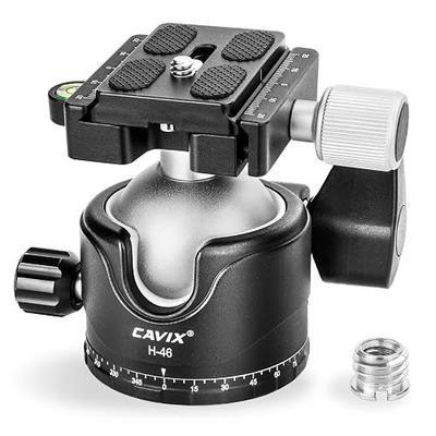 CAVIX Tripod Ball Head with 1/4" Arca Swiss Quick Release Plate Aluminium Tripod Ball Head Mount Large Ball