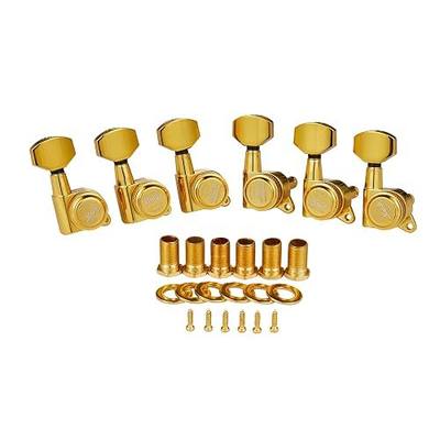 Guitar Locking Tuners 18:1 Guitar Tuning Keys Pegs Locking Tuning Machines Heads for Strat/Tele/Les Paul Electric/Acoustic Guitars Gold Right