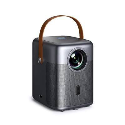 Projector with WiFi 6 and Bluetooth 5.2, ALVAR Portable Outdoor Projector 4K, Super Low Noise, Dust-Proof, 50% Zoom, 600 ANSI Native 1080P Proyector TV Stick, Grey