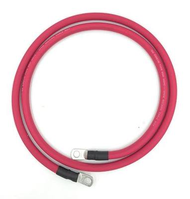 End Game 6 AWG Gauge Premium Battery Cables, Made in The USA, Positive or Negative, Red or Black, Replacement Battery Cables for Car, Truck, RV, Solar (2ft 5/16" Lugs, Red)