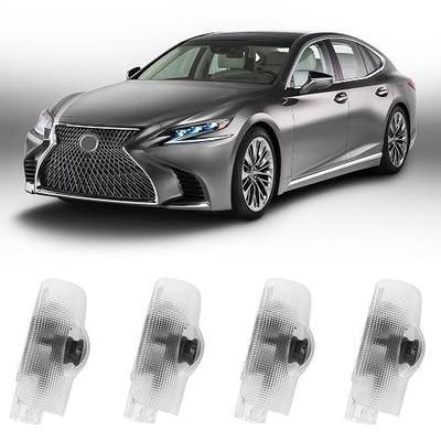 4Pcs Car Door Lights Logo Projector Compatible with LS/ES/is/LX/RX/GS/GX/RC/UX Car Accessories, No Fade HD LED Car Welcome Projector Lights, 3D Ghost Shadow Puddle Light