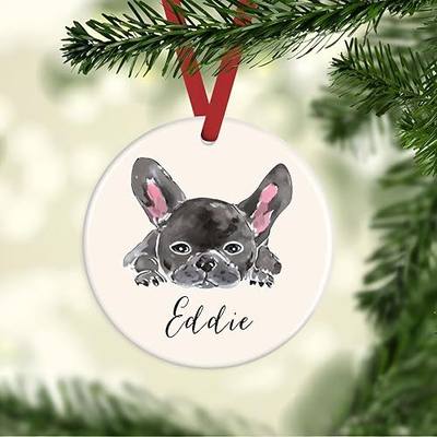 Personalized French Bulldog Ornaments - French Bulldog Christmas Ornament - French Bulldog Gift - Personalized French Bulldog - Christmas Tree Ornament - Dog Gifts - Pet Lover Gifts