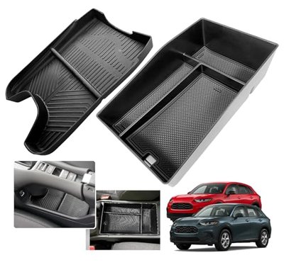 XXCIWP 2025 2026 HRV HR-V Center Console Organizer Tray for Honda HR-V 2027-2025 2024 2023 Console Tray Center Armrest Glove Storage Box for HRV HR-V 2026 Accessories 2025 HR-V Box(2pcs)