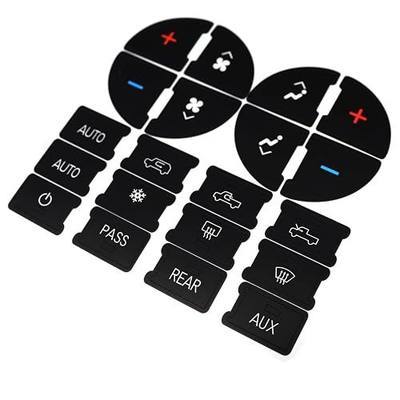 AC Panel Decals and Radio Button Repair Decal Set Fix Ruined Faded A/C Button Dash Sticker Repair Kit Compatible with Chevy Silverado Suburban Tahoe Fit for GMC Sierra Yukon 2006-2014