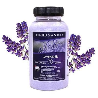 Pure & Simple Scented Hot Tub & Spa Shock | Lavender Aromatherapy (2 lbs) | Non Chlorine Shock for Hot Tubs | Neutralizes Odors & Clarifies Water | Compatible with Bromine Tablets & Chlorine Systems