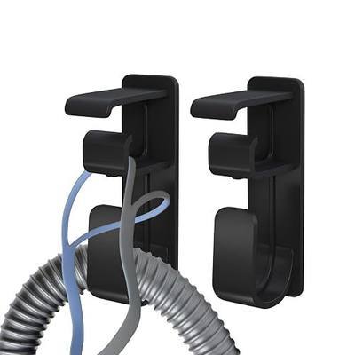 2PCS CPAP Hose Holder Hanger cpap Mask Hook & Tubing Holder for Bed with Anti-Skid Function Avoids Hose Tangle and 4 Removable Refill Strips(Damage-Free Hanging) cpap Machine Supplies