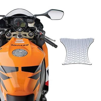 STOMPGRIP | Motorcycle Center Tank Pad Protector | Universal Fit | Old School | Icon Clear