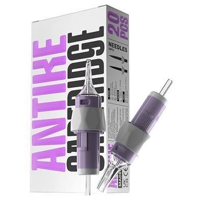 ANTIKE Clouds Pro Tattoo Cartridge Needles #10(3RL) 20Pcs 0.3mm with Soft Finger Ledge Bugpin X-Taper Disposable Tattoo Needles with Membrane Round Liner EN11P-FG-20-1003RL