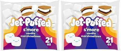 Jet-Puffed S'more Vanilla Marshmallows, 21 Oz (Pack of 2)