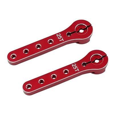 2pcs Servo Horn 56mm Metal 25T Metal Servo Arm Extension Servo Horn for 30-100CC Balsa Airplanes 1/10 RC Crawler Car Boat Futaba HSP Wltoys Axial SCX10 Parts