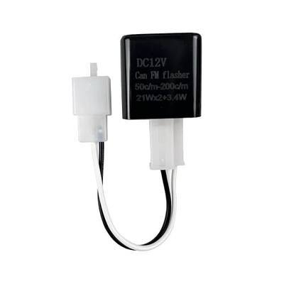 Universal 2-Pin LED Flasher Relay | Adjustable Electronic Blinker Module with Wires for Motorcycles Scooters, Plug and Play