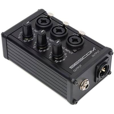 Sescom SES-3MIX 3-Input / 1-Output Passive XLR Mixer