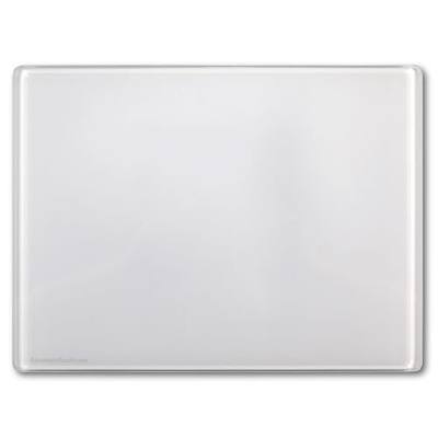 GLASSBOARD STUDIO Ultra-Clear Tempered Glass Paint Palette for Acrylic & Oil Painting - 1/4" Thick, Low-Iron, Non-Slip Feet, and Metal Backing for Magnet Use (White, 9in x 12in)