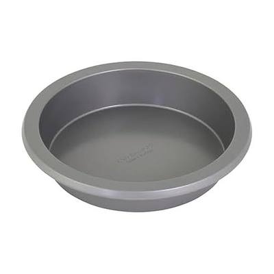 KitchenAid Nonstick Aluminized Steel Round Cake Pan, Dishwasher Safe, 9 Inch, Contour Silver