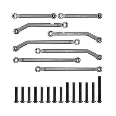 High Clearance 4 Links Set Aluminum Linkage for Traxxas 1/18 TRX4M Upgrade Parts RC Crawler Car (Titanium)