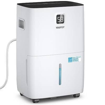 120 Pint Dehumidifier for Basement 6000 Sq. Ft with Drain Hose, ENERGY STAR | Continuous Drain & Water Tank 1.06 Gal, Intelligent Humidity Control, Quiet Operation, Auto Shut Off, 24H Timer for Home