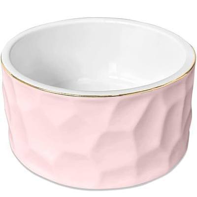 Paper Clip Holder Ceramic Paper Clip Holders Paperclips Holder Dispenser Cute Paper Clip Organizer for Desk Binder Clip Holder Bobby Pin Hair Clip Holder Gift for Office (Geo-Pink)