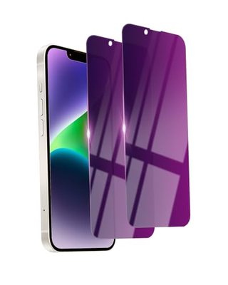 2 Pack Privacy Screen Protector for iPhone 14 Pro Max Tempered Glass 6.7inch Private Saver Anti-Spy Anti-Blue Light Eye Protection Anti-Scratch Full Coverage